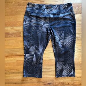 Reebok Black and Gray Athletic Leggings